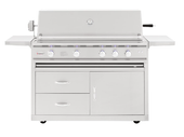 Summerset TRL Deluxe - 44-Inch 4-Burner Freestanding Grill - Natural Gas - TRLD44-NG + CART-TRLD44-DC