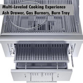Sunstone - 30-Inch 3-Burner Built-In Grill Hybrid - Liquid Propane Gas - SUNCHSZ30IR-LP