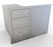 Sunstone Classic Triple Drawer & Liquid Propane Gas Tank Storage - A-LPCTD30