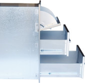 Sunstone 17" Belved Frame Paper Towel Drawer Combo - BA-DPCF17