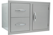 Sole Gourmet 20"x30"443SS Door Drawer Combo Double Lined - DXDDC20X30