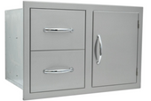 Sole Gourmet 20"x30"443SS Door Drawer Combo Double Lined - DXDDC20X30