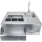 Sole Gourmet Stainless Steel Bar Tender Sinks And Cooler - BT30