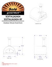 Sole Gourmet Italia - 32-Inch Built-In Pizza Oven - Wood Fired - ITALIA2432