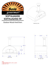 Sole Gourmet Italia - 32-Inch Built-In Pizza Oven - Wood Fired - ITALIA2432