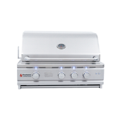 RCS Cutlass Pro 30-Inch 3-Burner Built-In Grill with Blue LED Lights and Rear Burner - Natural Gas - RON30A