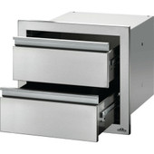 Napoleon 18 Inch Stainless Steel Large And Standard Double Drawer - BI-1816-2DR
