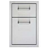 Delta Heat 13-Inch Stainless Steel Double Access Drawer - DHSD132-B