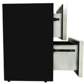 Blaze 23.5-Inch 5.1 Cu. Ft. Outdoor Rated Stainless Steel Double Drawer Refrigerator - BLZ-SSRF-DBDR5.1