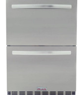 Blaze 23.5-Inch 5.1 Cu. Ft. Outdoor Rated Stainless Steel Double Drawer Refrigerator - BLZ-SSRF-DBDR5.1