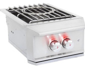 Blaze Professional LUX Built-In Liquid Propane Gas High Performance Power Burner W/ Wok Ring & Stainless Steel Lid - BLZ-PROPB-LP