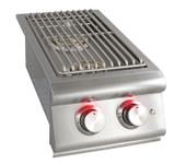 Blaze Premium LTE Built-In Natural Gas Stainless Steel Double Side Burner With Lid - BLZ-SB2LTE-NG