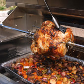 Blaze Rotisserie Kit For 32-Inch Charcoal & 4-Burner Gas Grills - BLZ-34-ROTIS-SS