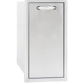Blaze 13-Inch Narrow Roll-Out Stainless Steel Trash Bin - BLZ-TRNW-DRW-H