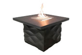 American Fyre Designs 24 Inch Voro Square Firetable, Concrete Grey, Propane Gas- 725-CG-11-M2PC