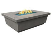 American Fyre Designs 5 1/2 Inch Contempo Rectangle Firetable, Dark Basalt, Propane Gas- 783-DB-11-M4PC