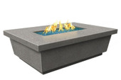 American Fyre Designs 5 1/2 Inch Contempo Rectangle Firetable, Dark Basalt, Natural Gas- 783-DB-11-M4NC
