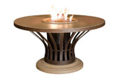 American Fyre Designs 28 Inch Fiesta Round Dining Firetable, Black Lava, Propane Gas- 775-BA-11-M2PC