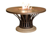American Fyre Designs 28 Inch Fiesta Round Dining Firetable, Black Lava, Propane Gas- 775-BA-11-M2PC