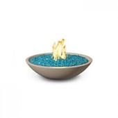 American Fyre Designs 24 Inch Marseille Round Fire Bowl, Black Lava, Propane Gas- 755-BA-11-M2PC