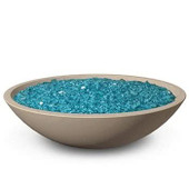 American Fyre Designs 32 Inch Marseille Round Fire Bowl, Cafe Blanco, Propane Gas- 753-CB-11-M6PC