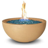 American Fyre Designs 36 Inch Round Fire Bowl, Smoke, Natural Gas- 732-SM-11-M6NC