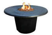 American Fyre Designs Reclaimed Wood 24 Inch Cosmo Round Firetable, Silver Pine, Natural Gas- 645-BA-SP-M2NC