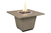 American Fyre Designs 24 Inch Cosmopolitan Square Firetable, Light Basalt, Propane Gas- 640-LB-11-M2PC