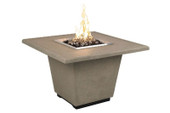 American Fyre Designs 24 Inch Cosmopolitan Square Firetable, Light Basalt, Propane Gas- 640-LB-11-M2PC