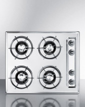 Summit 24" Wide 4 Burner Gas Cooktop Stainless Steel - ZNL03P