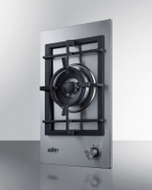 Summit - 12" Wide 1-Burner Gas Cooktop In Stainless Steel - GCJ1SS