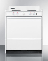 Summit 24" Electric Range with 4 Coil Elements and Oven Storage White - WEM2171Q