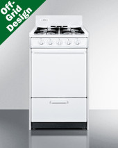 Summit - 20" Wide Propane Gas Range, Battery Start - WLM110P