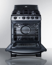 Summit - 24" Wide Gas Range & Convertible Hood - RGH24RSS