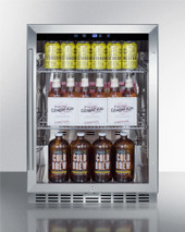 Summit 24-Inch Outdoor Beverage Center with Glass Door - SCR611GLOS