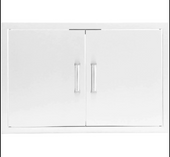 Eloquence 25-Inch Stainless Steel Double Access Door, Traditional - Eloquence-260-AD25 + Eloquence-350H-Handle (2)