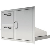 Eloquence 260 Series 39 Inch Double Drawer & Roll Out Trash/Liquid Propane Gas Bin On Right Combo - Eloquence-260-DDC-39/TR-R