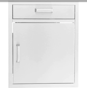 Eloquence 21-Inch Stainless Steel Single Access Door & Drawer Combo, Contempo - Eloquence-260-SV24-DR1 + Eloquence-350H-Handle (2)