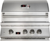 Bonfire Whistler - 28-Inch 3-Burner Built-In LP Grill with Side Burner Door/Drawer Combo and Smoker Box - PCKG2CBB3-LP-DDSMKBX