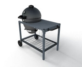 Brand-Man - The Rodeo Deluxe - 22-inch W Gray Kamado Charcoal Grill - BMRDODLX