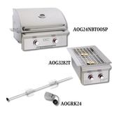 AOG AOG24NBT00SP Natural Gas with Double Side Burner and Rotisserie Kit - PCKG1-AOG24NBT00SP
