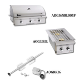 AOG AOG36NBL00SP Natural Gas with Double Side Burner and Rotisserie Kit - PCKG1-AOG36NBL00SP