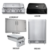 Sole Gourmet 421BQRLLP Liquid Propane Gas with Cover, Double Access Door, Double Side Burner and Refrigeration - PCKG2-421BQRLLP