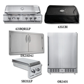 Sole Gourmet 421BQRLLP Liquid Propane Gas with Cover, Double Access Door, Double Side Burner and Refrigeration - PCKG2-421BQRLLP