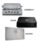 Sole Gourmet 301BQRRLLP Liquid Propane Gas with Cover and Double Access Door  - PCKG1-301BQRRLLP