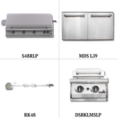 PGS S48RLP Liquid Propane Gas with Double Access Door, Rotisserie Kit and Double Side Burner - PCKG2-S48RLP