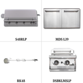 PGS S48RLP Liquid Propane Gas with Double Access Door, Rotisserie Kit and Double Side Burner - PCKG2-S48RLP