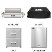 TEC GSNHLPFR Liquid Propane Gas with Cover, and Double Access Drawers and Refrigeration - PCKG2-GSNHLPFR