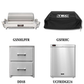 TEC GSNHLPFR Liquid Propane Gas with Cover, and Double Access Drawers and Refrigeration - PCKG2-GSNHLPFR