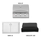Summerset SIZ26-LP with Double Access Doors and Cover - SIZ26-LP-PCKG1
